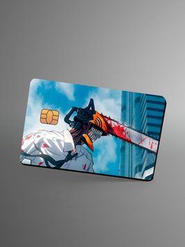 Holographic sticker for a bank card &ldquo;ChainSawMan&rdquo;