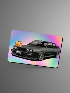 Holographic sticker for bank card &ldquo;BMW&rdquo;