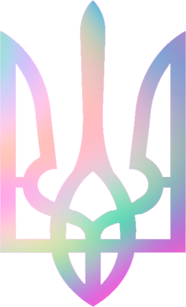Holographic sticker for phone &ldquo;Trident&rdquo;