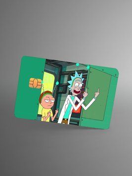 Holographic sticker for bank card &ldquo;Rick and Morty&rdquo;