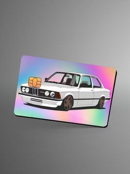 Holographic sticker for a bank card &ldquo;BMW&rdquo;