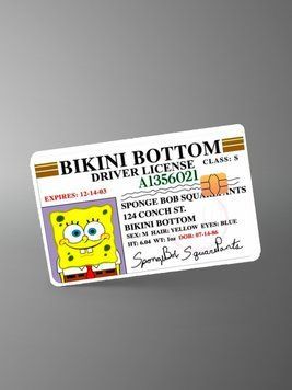 Sticker for bank card &ldquo;SpongeBob&rdquo;