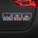 Holographic sticker for cars &ldquo;Boobs Wash Only&rdquo;