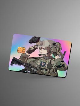 Holographic sticker for a bank card