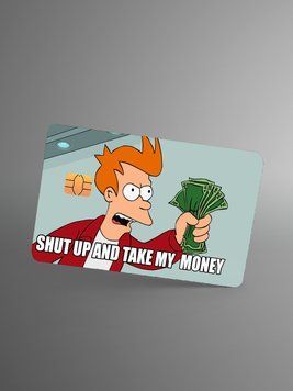 Holographic sticker for a bank card &ldquo;Fry&rdquo;