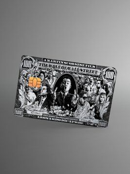 Holographic sticker for a bank card &ldquo;Wolf of Wall Street&rdquo;