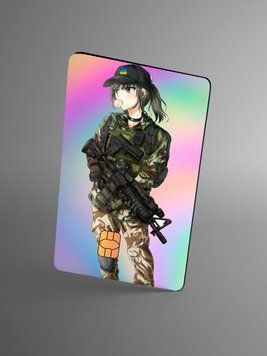 Holographic sticker for a bank card