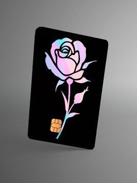 Holographic sticker for bank card &ldquo;Rose&rdquo;