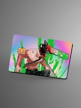 Holographic sticker for bank card &ldquo;ChainSawMan&rdquo;