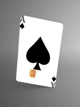 Sticker for a bank card &ldquo;Ace of Spades&rdquo;
