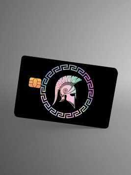 Holographic sticker for a bank card &ldquo;Sparta&rdquo;
