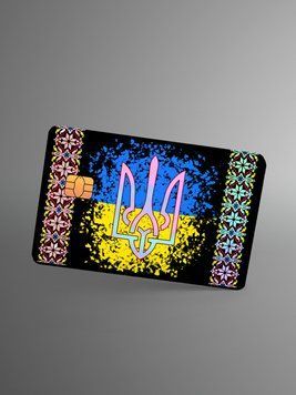 Holographic sticker for bank card &ldquo;Trident&rdquo;